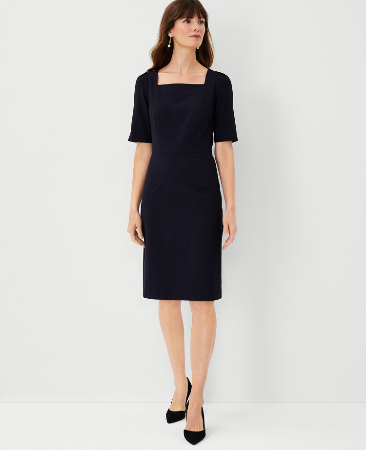 ann taylor blue dress