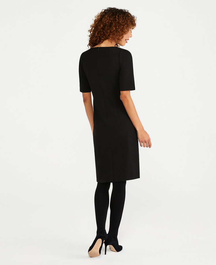 The Square Neck Sheath Dress in Seasonless Stretch