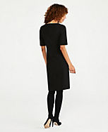 The Square Neck Sheath Dress in Seasonless Stretch carousel Product Image 2