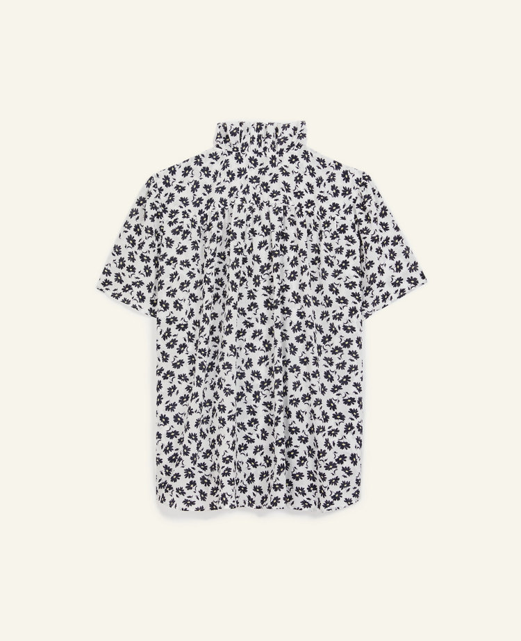 Floral Ruffle V-Neck Top