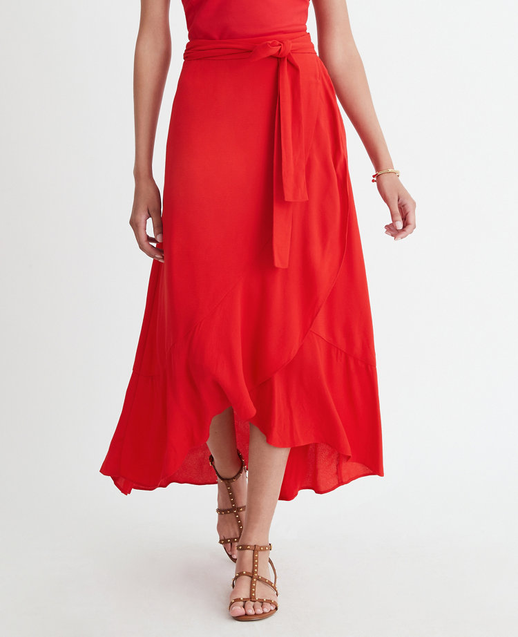 flowy flounce wrap gown