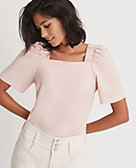 Square Neck Puff Sleeve Top carousel Product Image 1