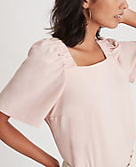 Square Neck Puff Sleeve Top carousel Product Image 2