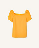 Puff Sleeve Square Neck Top carousel Product Image 2