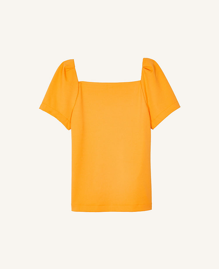 Puff Sleeve Square Neck Top