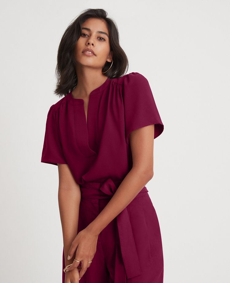 ann taylor flutter sleeve dress