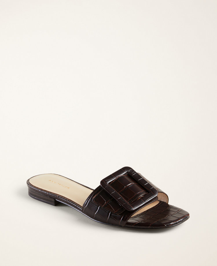 2 buckle slide sandals