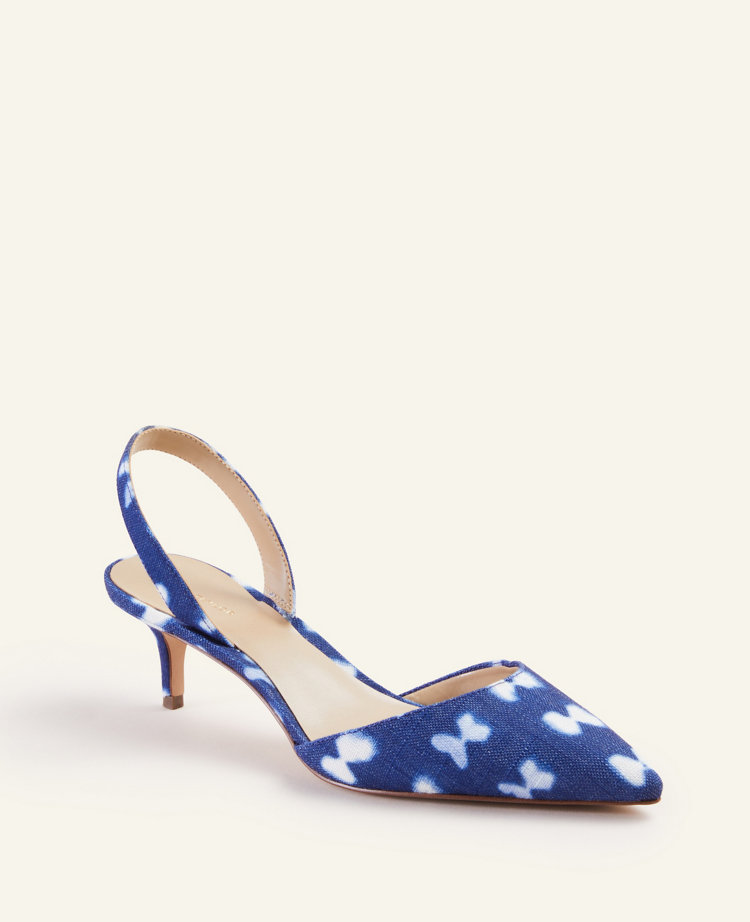 blue slingback pumps