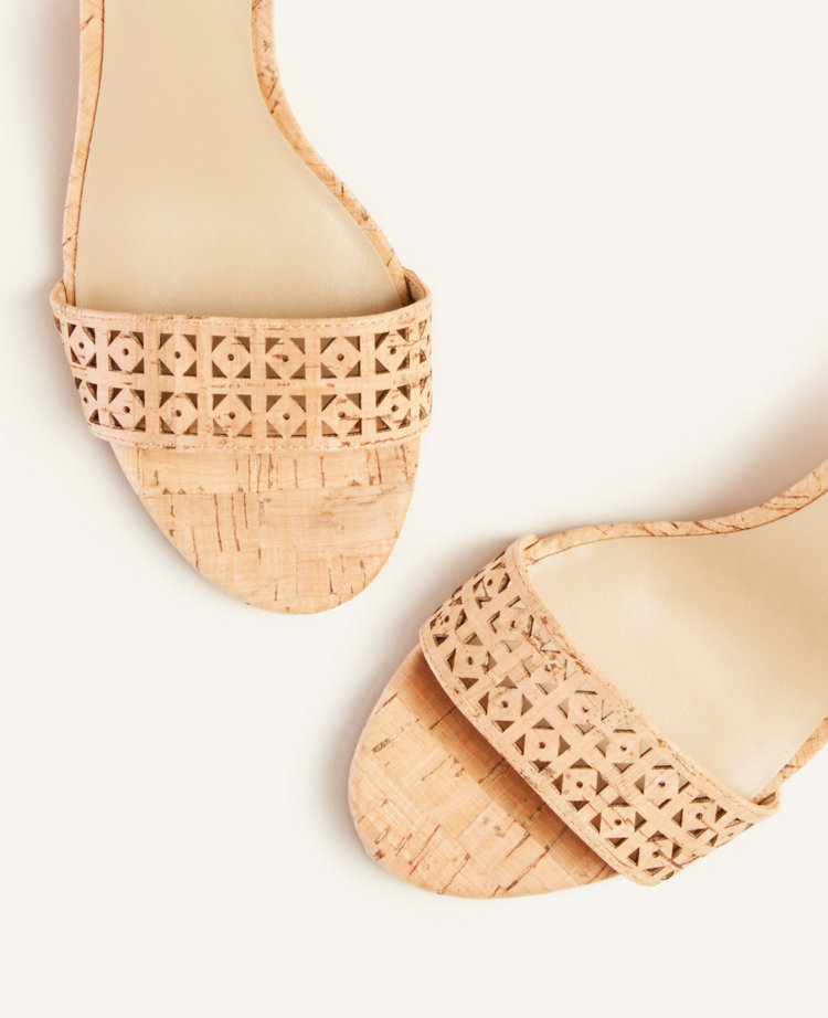 yellow cork sandals