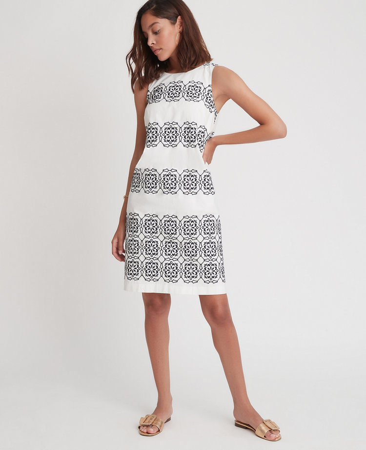 ann taylor black and white dress