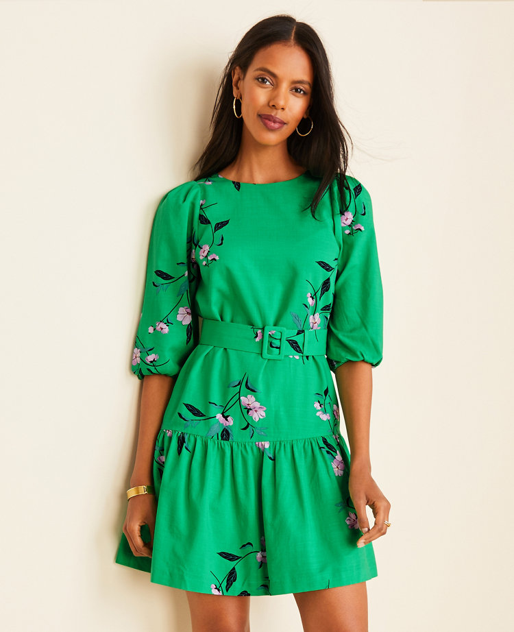 ann taylor green wrap dress