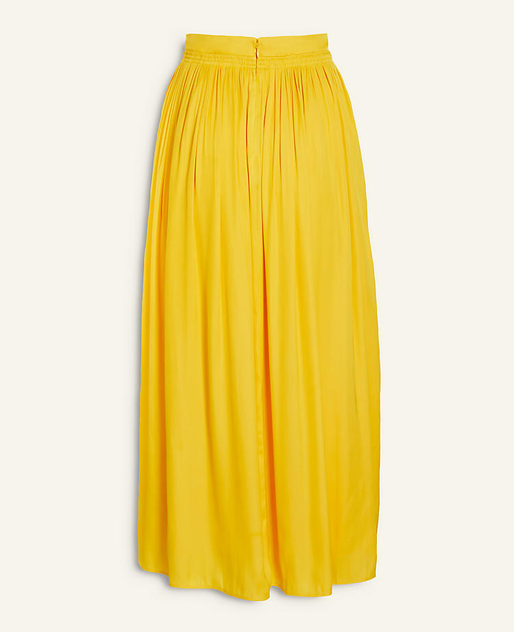 Petite Shirred Maxi Skirt
