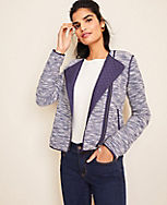 Quilted Tweed Moto Jacket carousel Product Image 1