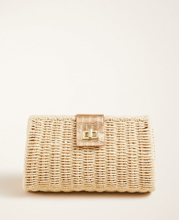 Woven Straw Clutch