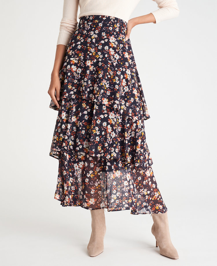 ann taylor midi skirt