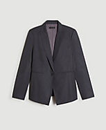 The One Button Blazer in Tropical Wool carousel Product Image 2