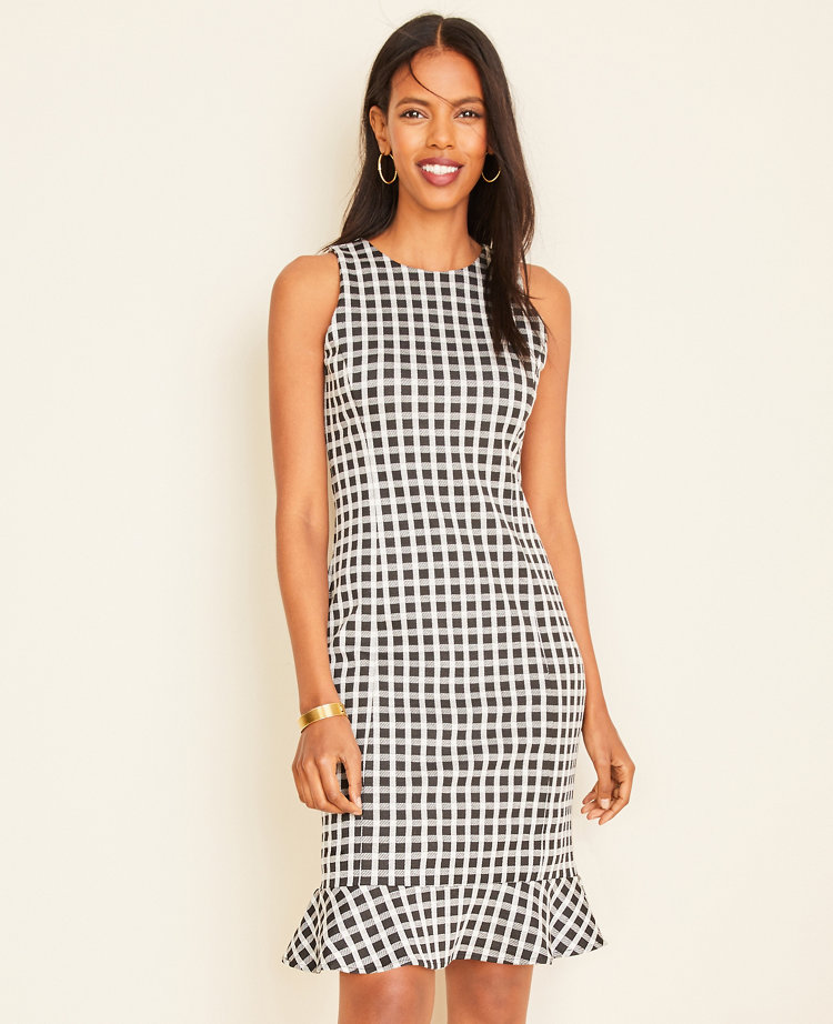 plaid sheath dress