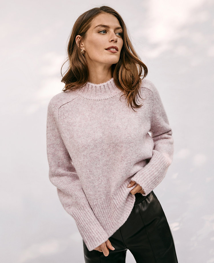 mock neck sweater