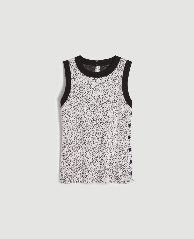 Leopard Print Side Button Shell