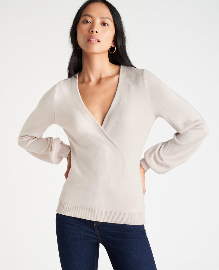 long sleeve wrap sweater