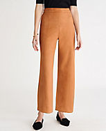 The Wide Leg Crop Pant in Faux Suede carousel Product Image 2