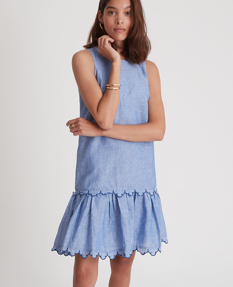 chambray overall dress