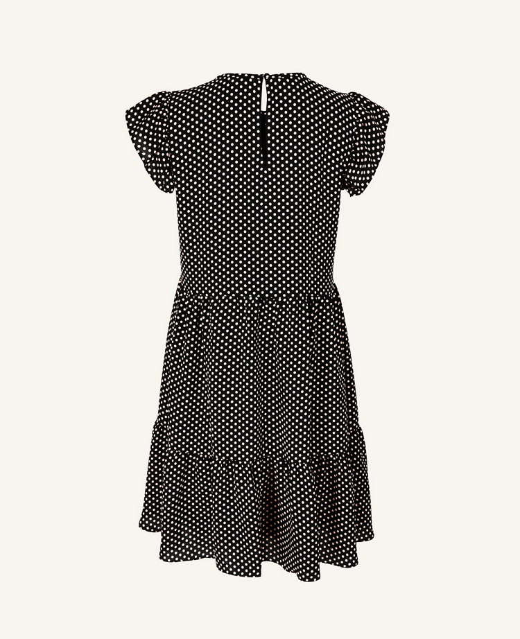 dot ruffle dress