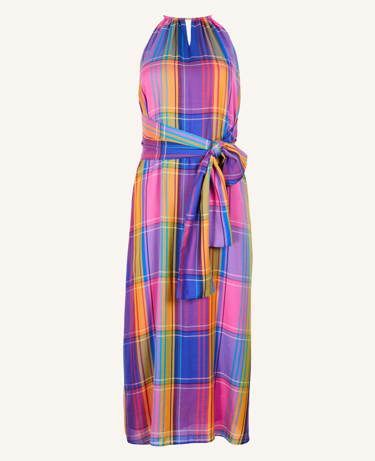madras maxi dress