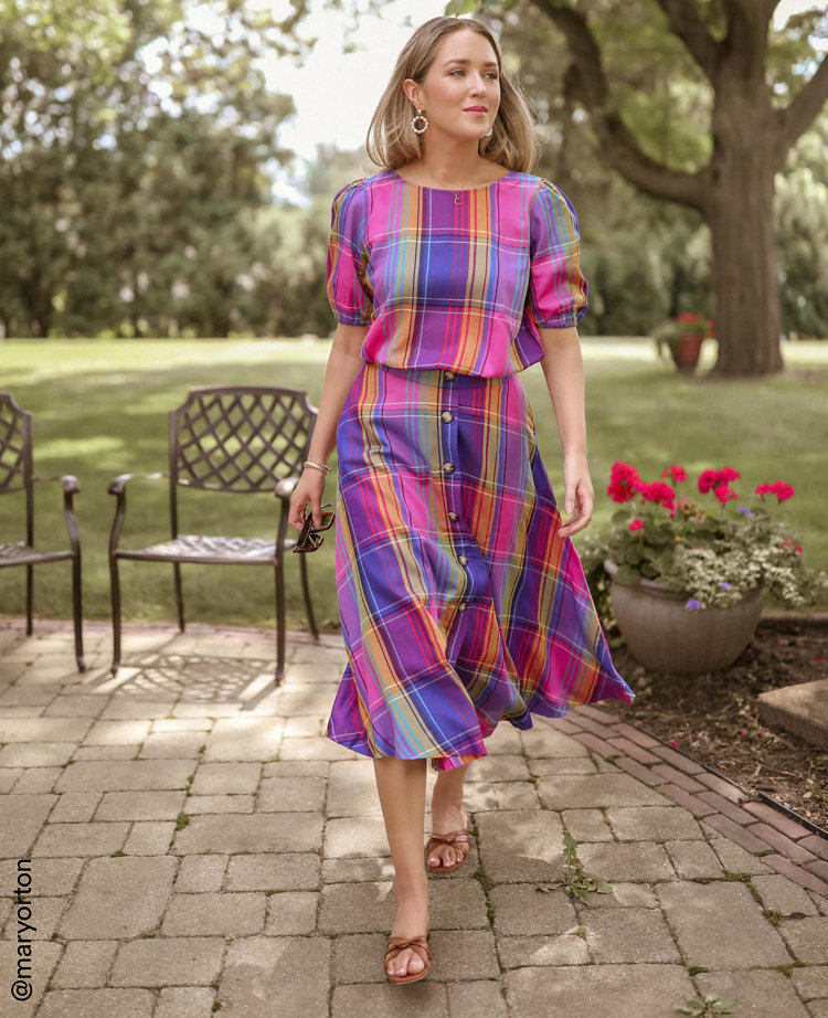 madras maxi dress