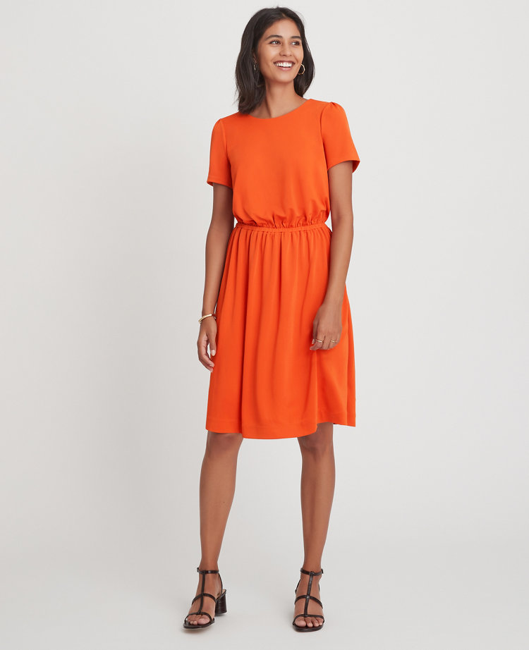 jersey flare dress