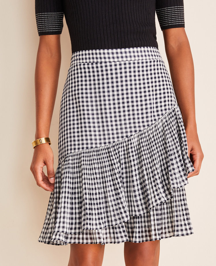 gingham overall skirt