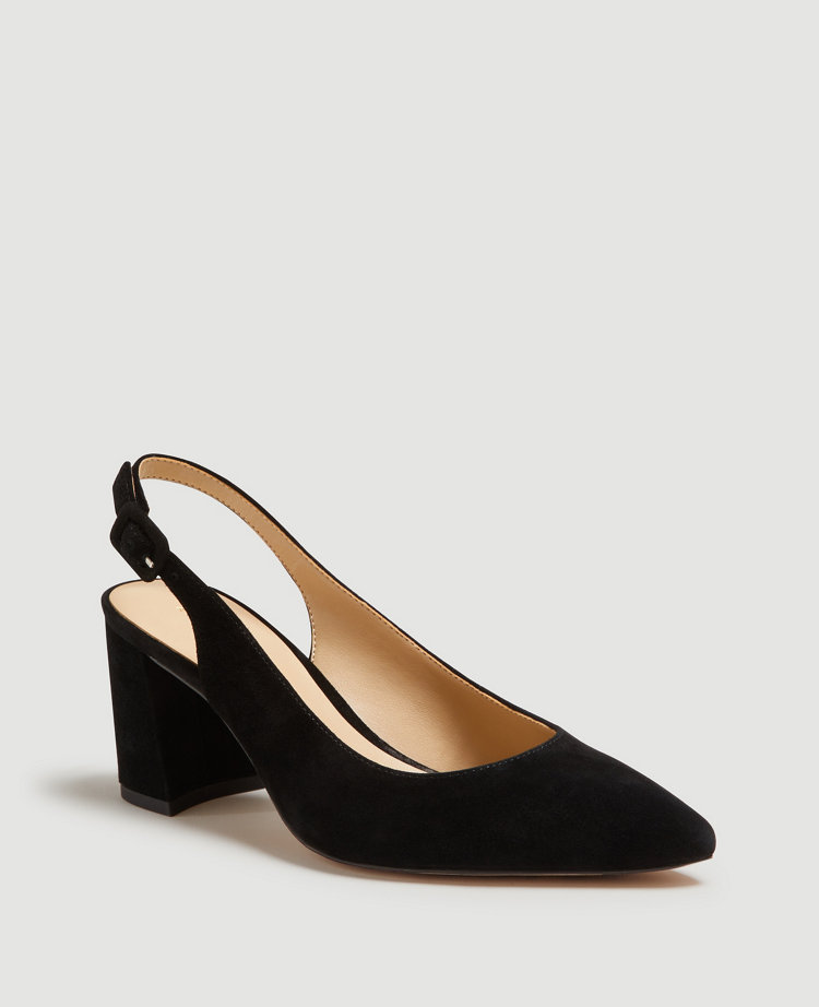suede slingback heels