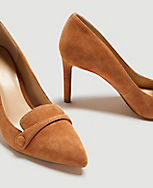 Maryanne Suede Button Loafer Pumps carousel Product Image 2