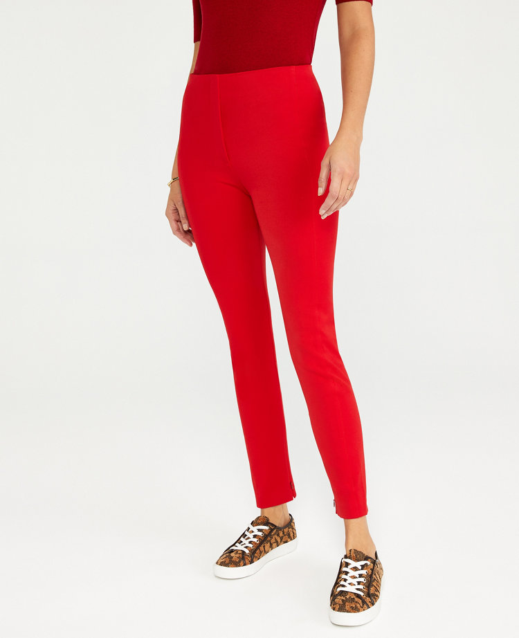red trousers petite