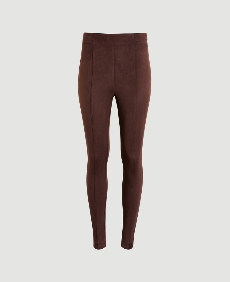 Ann Taylor The Petite Side Zip Faux Suede Legging