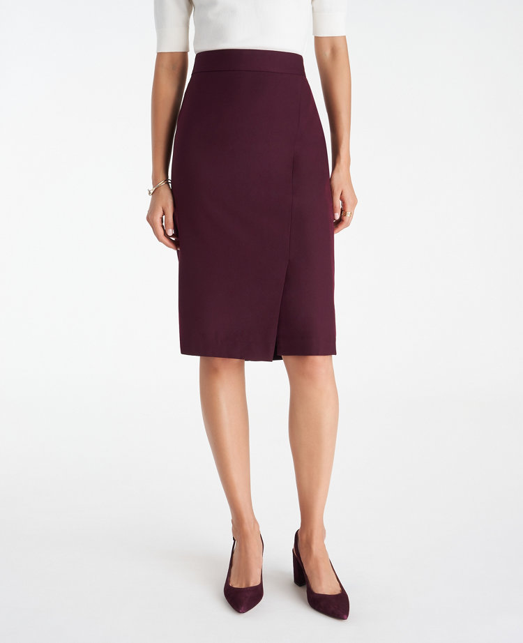The Petite Wrap Pencil Skirt