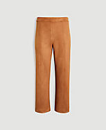 The Petite Wide Leg Crop Pant in Faux Suede carousel Product Image 3