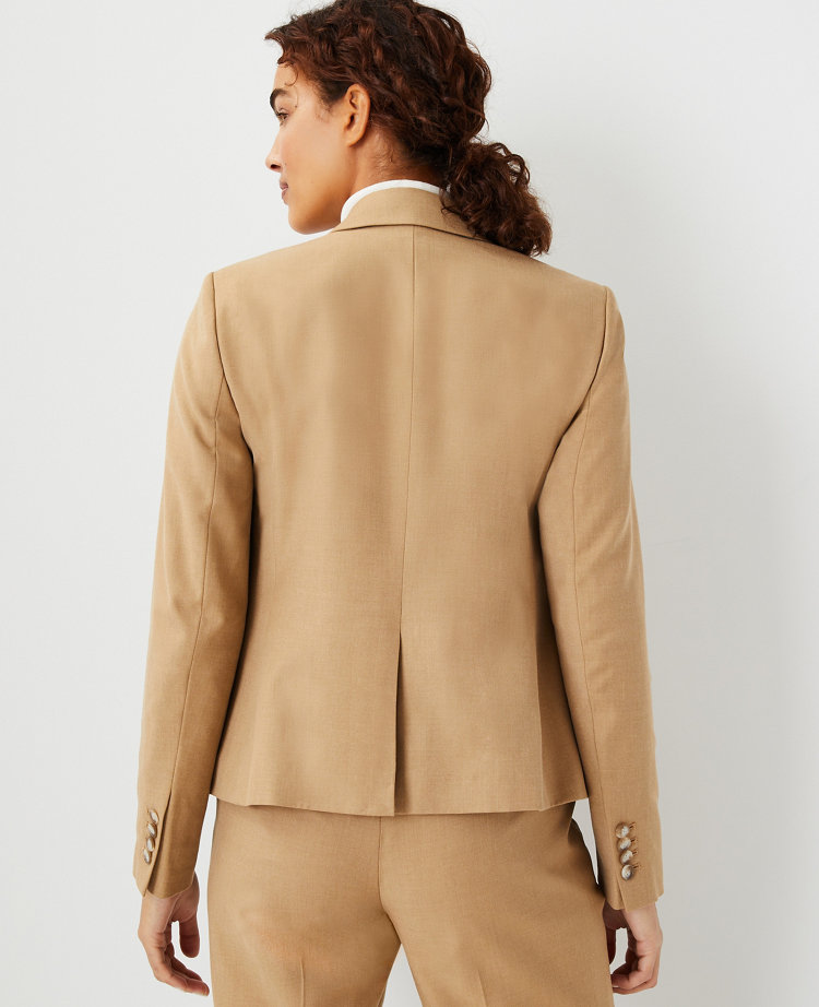 10607 Beige One Button Blazer