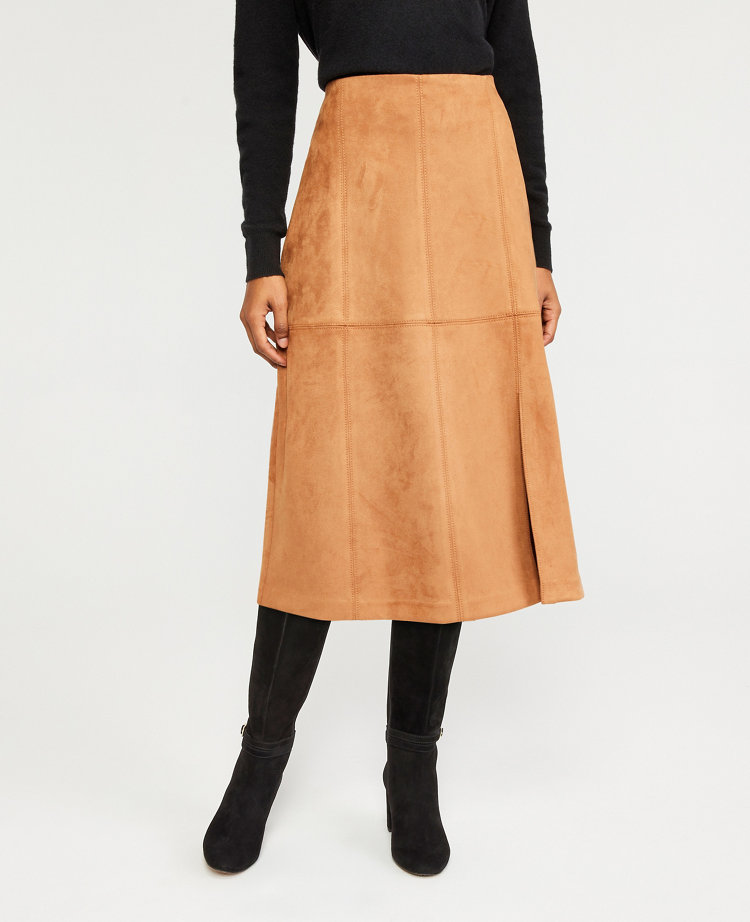 petite suede skirt