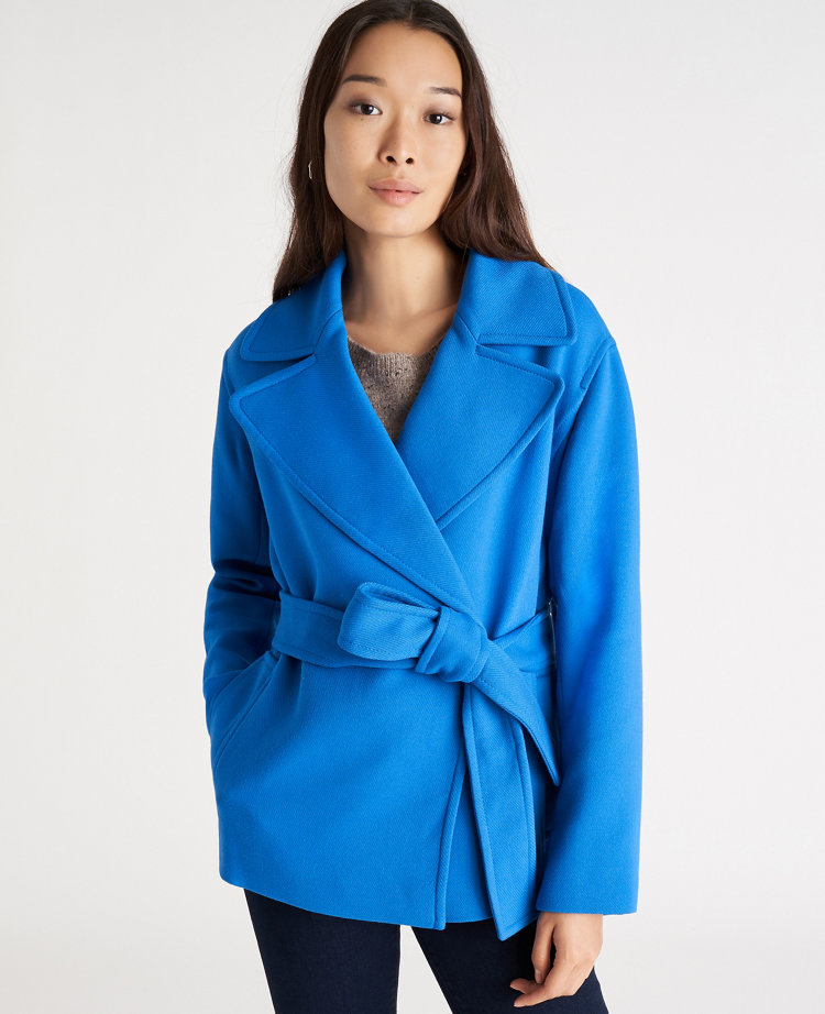 Petite Wrap Trench Jacket