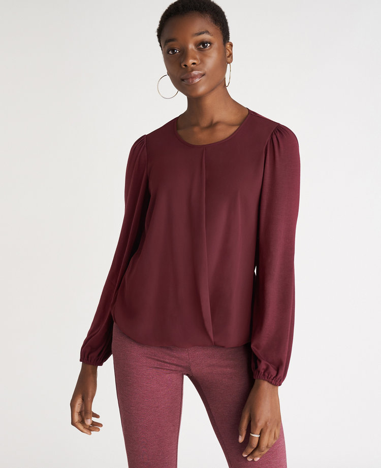 Red bubble hem top on sale