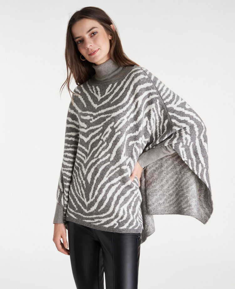 Zebra Print Poncho