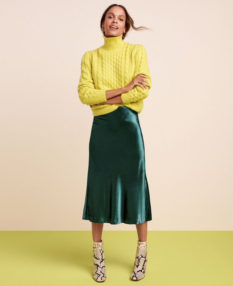 ann taylor midi skirt