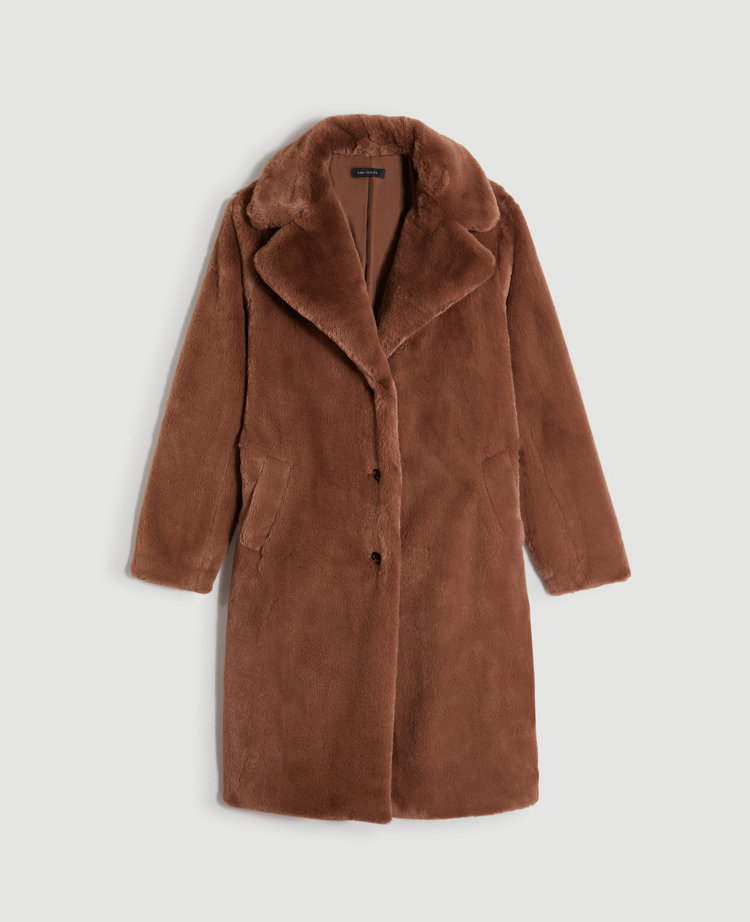 Ann taylor 2025 faux fur parka