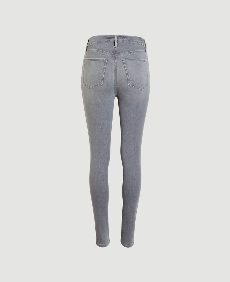 high rise grey jeans