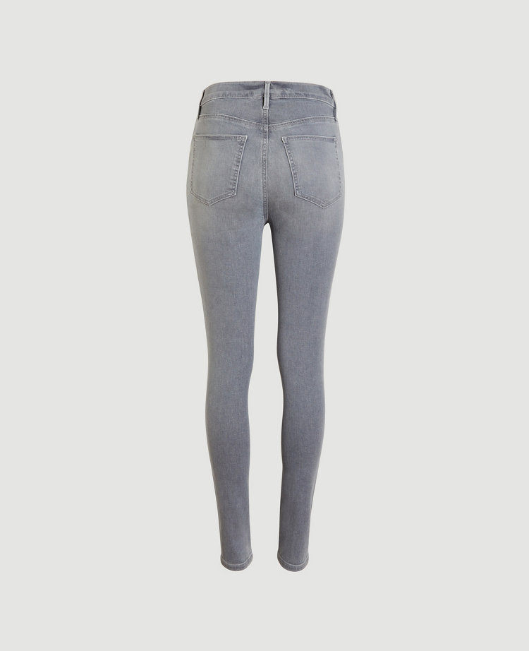 silver high rise jeans