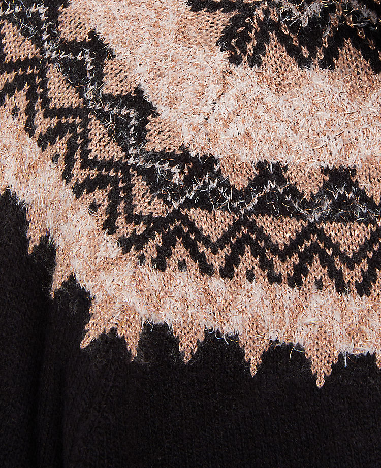 Shimmer Fair Isle Turtleneck Sweater