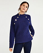 Button Mock Neck Sweater carousel Product Image 1