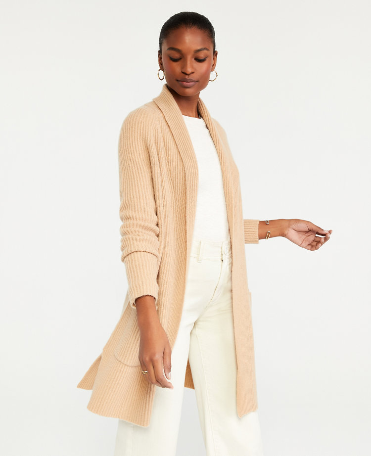 Cashmere open front clearance sweater