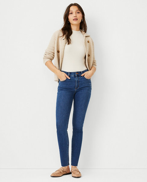 Tall Sculpting Pocket Mid Rise Skinny Jeans in Mid Stone Wash